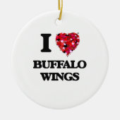 Ik hou van Buffalo Wings Keramisch Ornament (Voorkant)