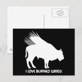 Ik hou van buffelvleugels briefkaart (Voorkant / Achterkant)