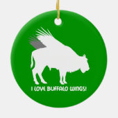Ik hou van buffelvleugels keramisch ornament (Achterkant)