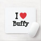 Ik hou van Buffy hart T-Shirt Muismat (Met muis)