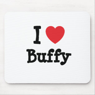 Ik hou van Buffy hart T-Shirt Muismat