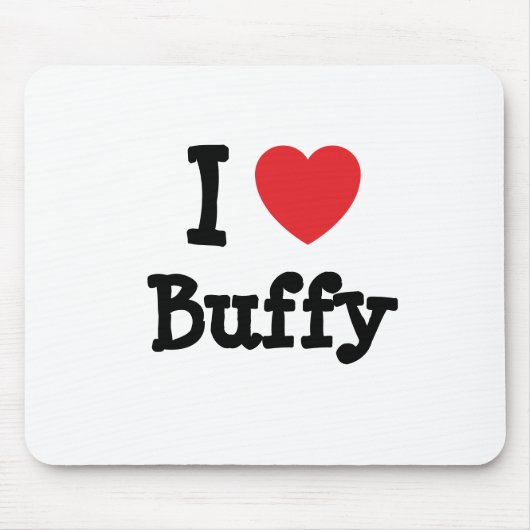 Ik hou van Buffy hart T-Shirt Muismat (Voorkant)