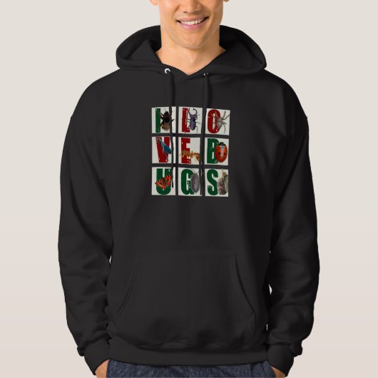 Ik hou van buik-buik, bijenmelvlinder hoodie (Voorkant)