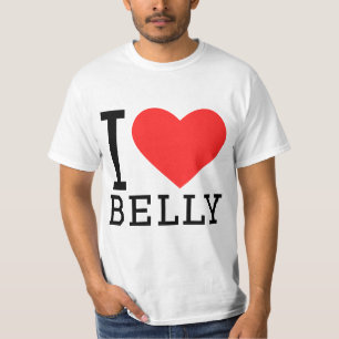 Ik hou van buik t-shirt