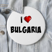 Ik hou van Bulgarije Ronde Button 6,0 Cm (In situ)