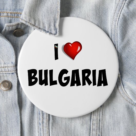 Ik hou van Bulgarije Ronde Button 6,0 Cm (In situ)