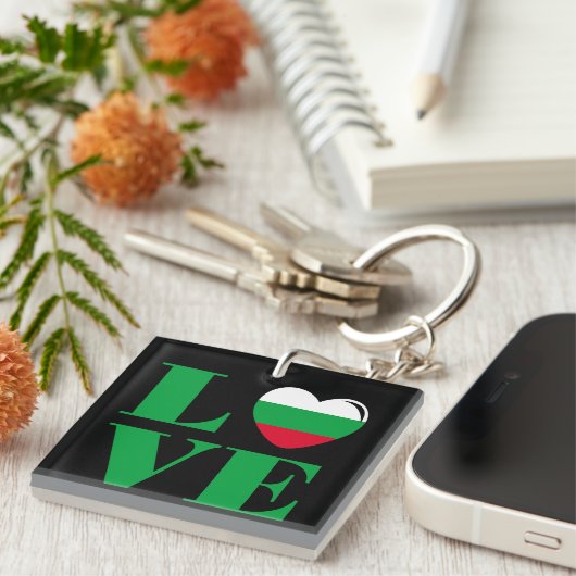 Ik hou van Bulgarije Sleutelhanger (Voorkant Rechts)