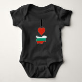 Ik hou van Bulgarije Vertical I Heart Country Flag Romper (Voorkant)