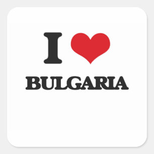 Ik hou van Bulgarije Vierkante Sticker