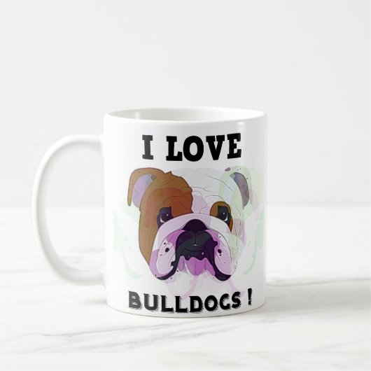 Ik hou van Bulldogs Koffiemok (Links)
