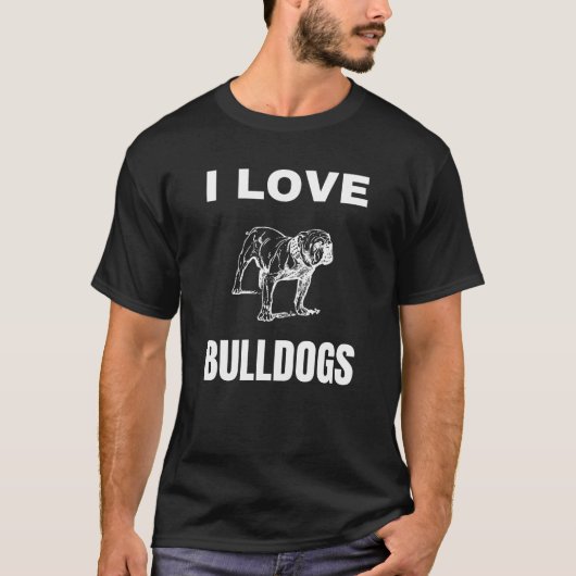 Ik hou van Bulldogs T-shirt (Voorkant)
