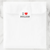 Ik hou van Bullion Ronde Sticker (Tas)