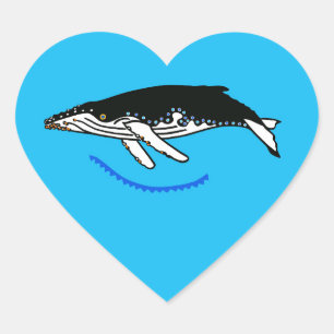 Ik hou van bultrug walvissen - Natuur - Onder het Hart Sticker