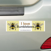 Ik hou van Bumble BEES - Wildlife - Natuur - Bumpersticker (Op auto)