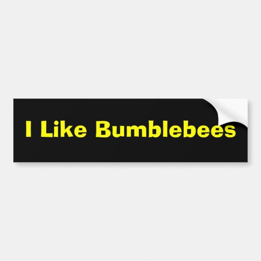 Ik hou van Bumblebeien Bumpersticker (Voorkant)