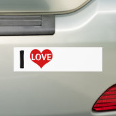 Ik hou van...... bumpersticker (Op auto)
