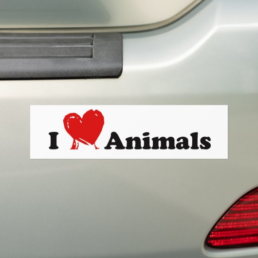 Ik hou van ... bumpersticker (Op auto)