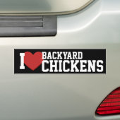Ik hou van Bumpersticker van hobbykippen (Op auto)