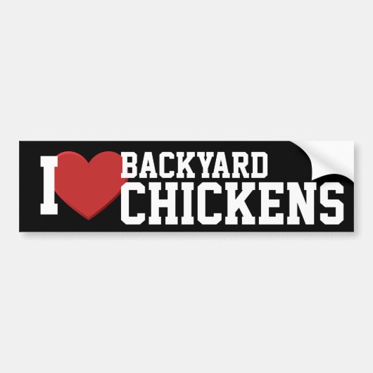 Ik hou van Bumpersticker van hobbykippen (Voorkant)