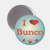 Ik hou van Bunco in rood met rode dok Magneet (Voorkant / Achterkant)