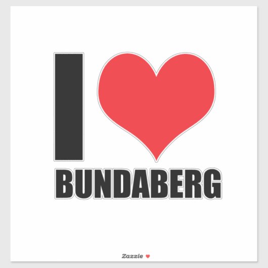Ik hou van Bundaberg Sticker (Vel)