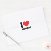 Ik hou van Bundaberg Vierkante Sticker (Envelop)
