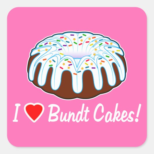 Ik hou van Bundt Cake Sticker (Voorkant)