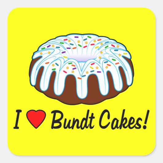 Ik hou van Bundt Cake Sticker (Voorkant)