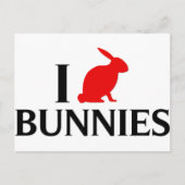Ik hou van Bunnies Briefkaart (Voorkant)