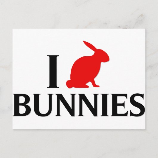Ik hou van Bunnies Briefkaart (Voorkant)