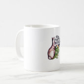 Ik hou van Bunnies Fun Bunny Rabbit artwork Koffiemok (Voorkant links)