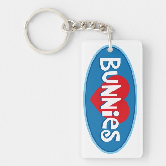 Ik hou van Bunnies Sleutelhanger (Voorkant)