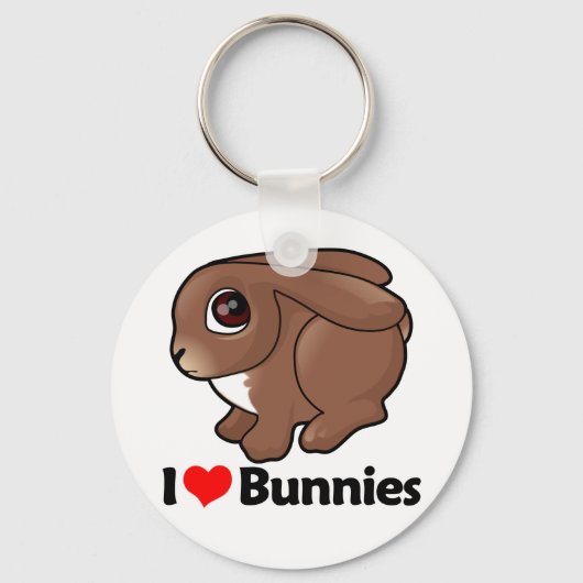 Ik hou van Bunnies Sleutelhanger (Voorkant)