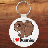 Ik hou van Bunnies Sleutelhanger (Voorkant)