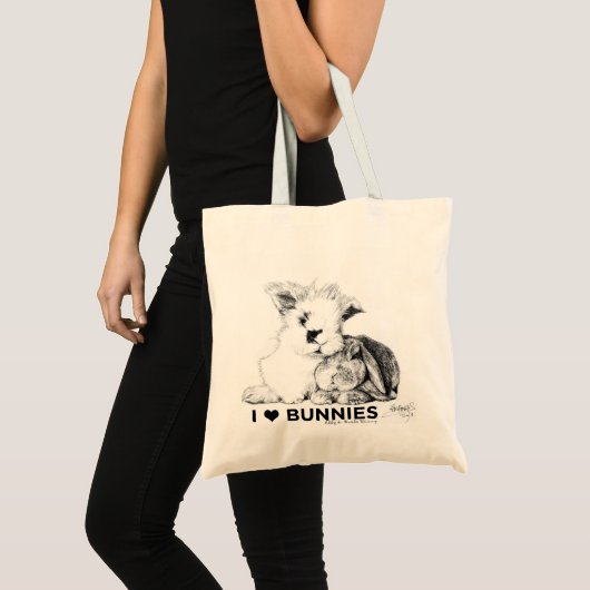 Ik hou van Bunnies Tote Bag (Voorkant (product))