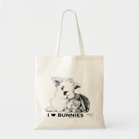 Ik hou van Bunnies Tote Bag (Voorkant)