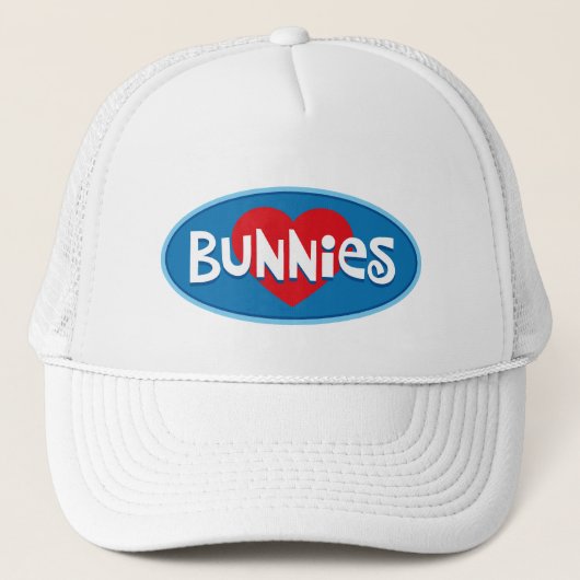 Ik hou van Bunnies Trucker Pet (Voorkant)