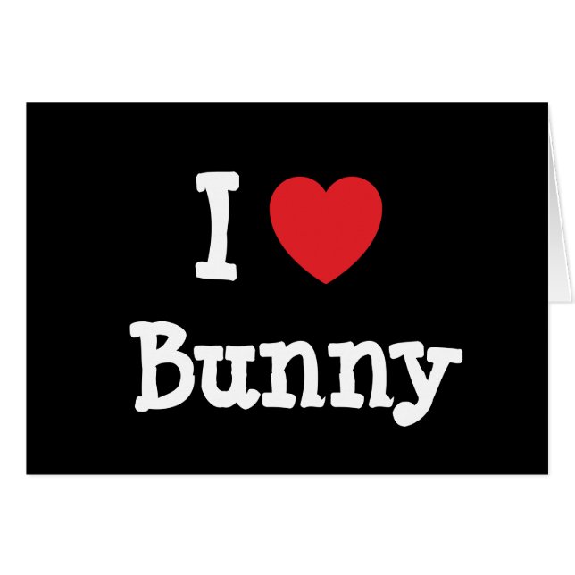 Ik hou van Bunny hart T-Shirt (Voorkant Horizontaal)