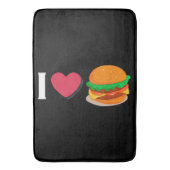 Ik hou van Burger Cheeseburger Ongezond Eten Badmat (Voorkant Verticaal)