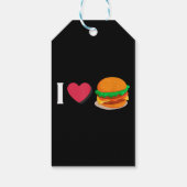Ik hou van Burger Cheeseburger Ongezond Eten Cadeaulabel (Achterkant)
