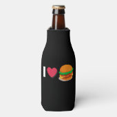 Ik hou van Burger Cheeseburger Ongezond Eten Flesjeskoeler (Fles Voorkant)