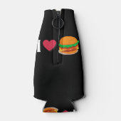 Ik hou van Burger Cheeseburger Ongezond Eten Flesjeskoeler (Achterkant)