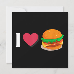 Ik hou van Burger Cheeseburger Ongezond Eten Kaart