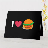 Ik hou van Burger Cheeseburger Ongezond Eten Kaart (Gele Bloem)