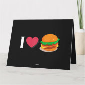 Ik hou van Burger Cheeseburger Ongezond Eten Kaart (Achterkant)