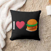 Ik hou van Burger Cheeseburger Ongezond Eten Kussen (Deken)
