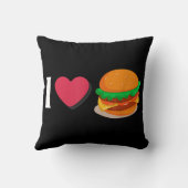 Ik hou van Burger Cheeseburger Ongezond Eten Kussen (Achterkant)