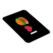 Ik hou van Burger Cheeseburger Ongezond Eten Magneet (Rechterzijde)