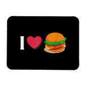 Ik hou van Burger Cheeseburger Ongezond Eten Magneet (Horizontaal)