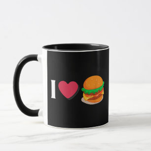 Ik hou van Burger Cheeseburger Ongezond Eten Mok